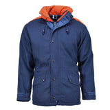 Originale Italian Trilamented Navy Parka Giaccata con cappuccio con cappuccio Nuovo impermeabile
