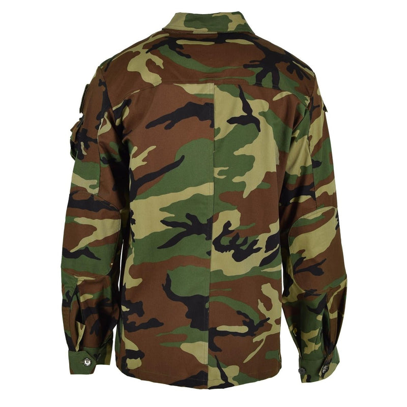 Giacca da combattimento militare originale in Italia Lightweight Woodland Camo Army Orplus Nuovo
