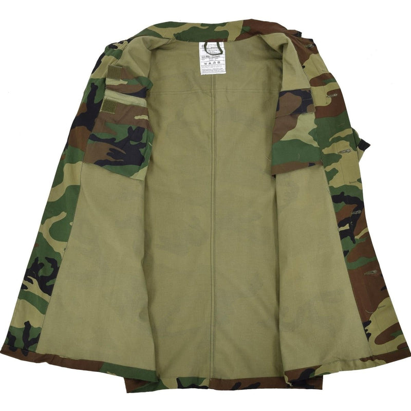 Giacca da combattimento militare originale in Italia Lightweight Woodland Camo Army Orplus Nuovo