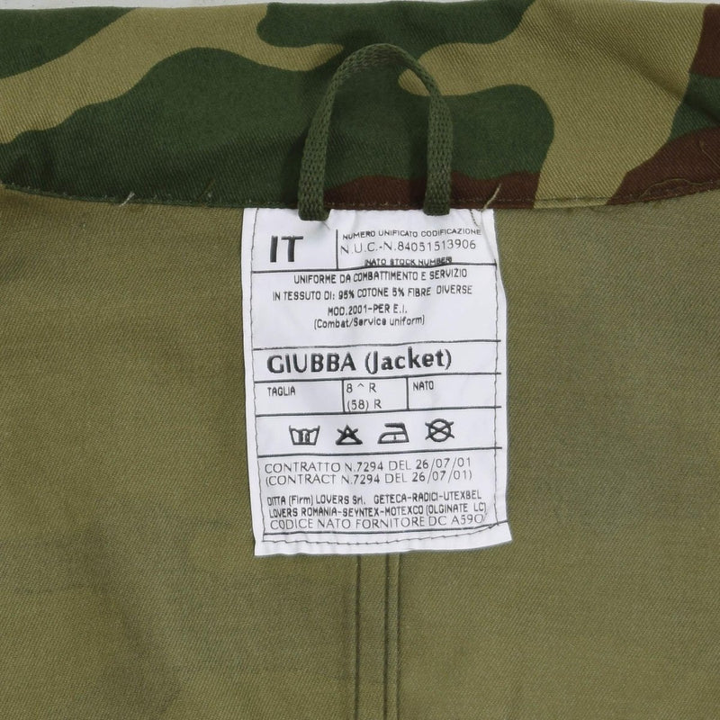 Giacca da combattimento militare originale in Italia Lightweight Woodland Camo Army Orplus Nuovo
