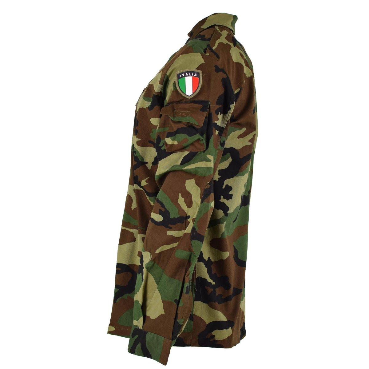 Giacca da combattimento militare originale in Italia Lightweight Woodland Camo Army Orplus Nuovo