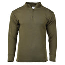 Original Italy military shirt zipper undershirt lightweight breathable Olive - GoMilitar