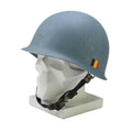 Casco di acciaio belga militare originale M51 Combatti tattici in PVC azzurro
