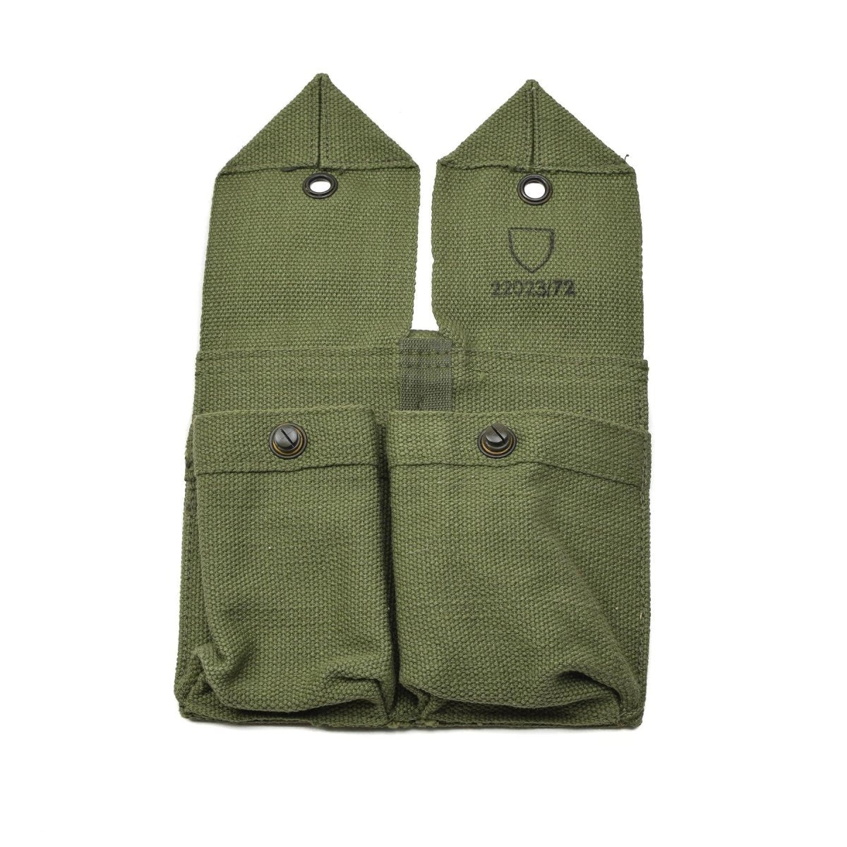 Caspa della rivista dell'esercito norvegese originale Nuovo tela verde munizione vintage nuovo