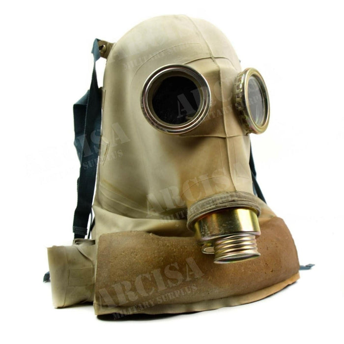 Maschera antigas SR 1 originale militare polacca dell'era sovietica, oggetto da collezione vintage grigio - GoMilitar