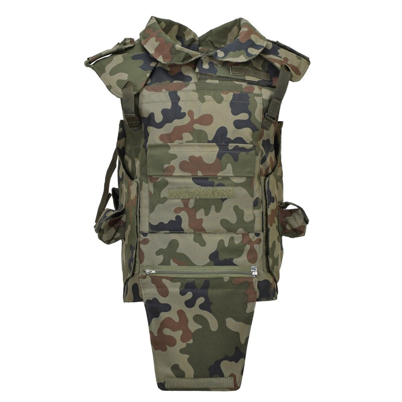 Original Polish Military Tactical Vest Plate Carrier Woodland Camouflage - GoMilitar