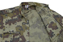 Original Romanian military lightweight field shirt with M94 Mozaic camo pattern and functional chest pockets.