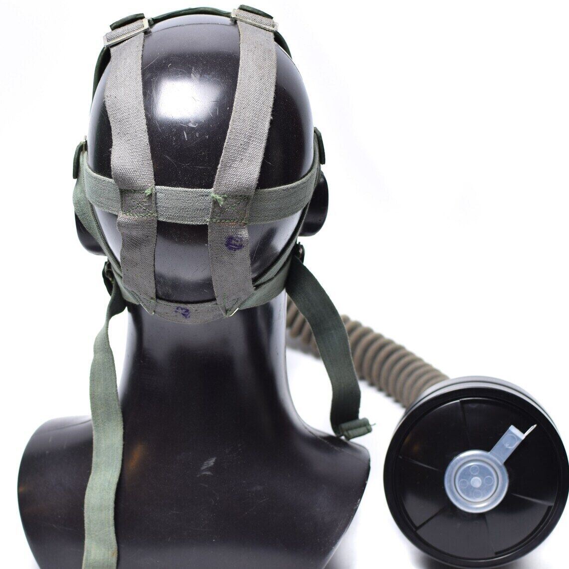 Maschera antigas GP-4 originale sovietica, kit militare vintage in eccedenza degli anni '60, in gomma grigia