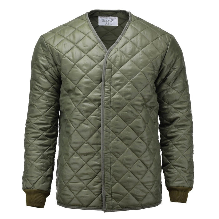 Giacca fodera parka militare trapuntata verde oliva originale dell'esercito svedese per un maggiore isolamento invernale e calore