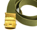 Original Svedish Army Khaki Green Belt Celt Military Canvas W Buckle Svezia