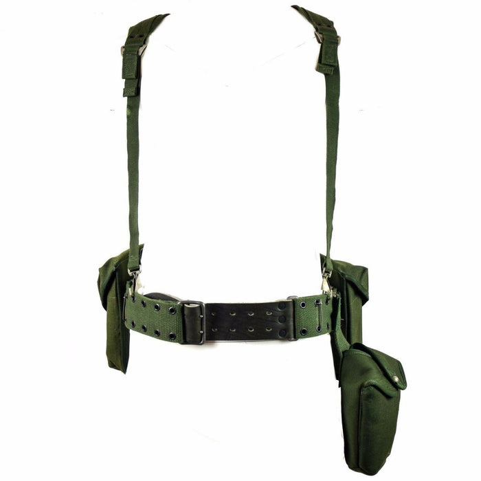 Cintura tattica originale con sistema di tessitura 304 dell'esercito svedese con cinghie ad H e tasche multiple per riporre gli attrezzi