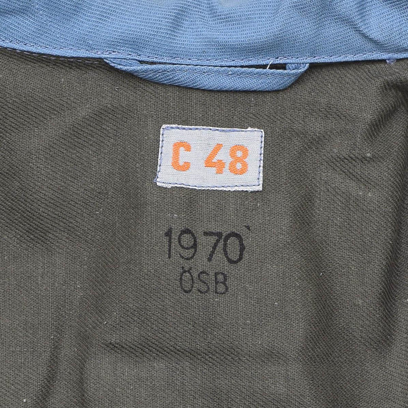 Original Swedish Civil Defense Uniform Jacket denim light blue vintage NEW - GoMilitar
