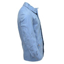 Original Swedish Civil Defense Uniform Jacket denim light blue vintage NEW - GoMilitar