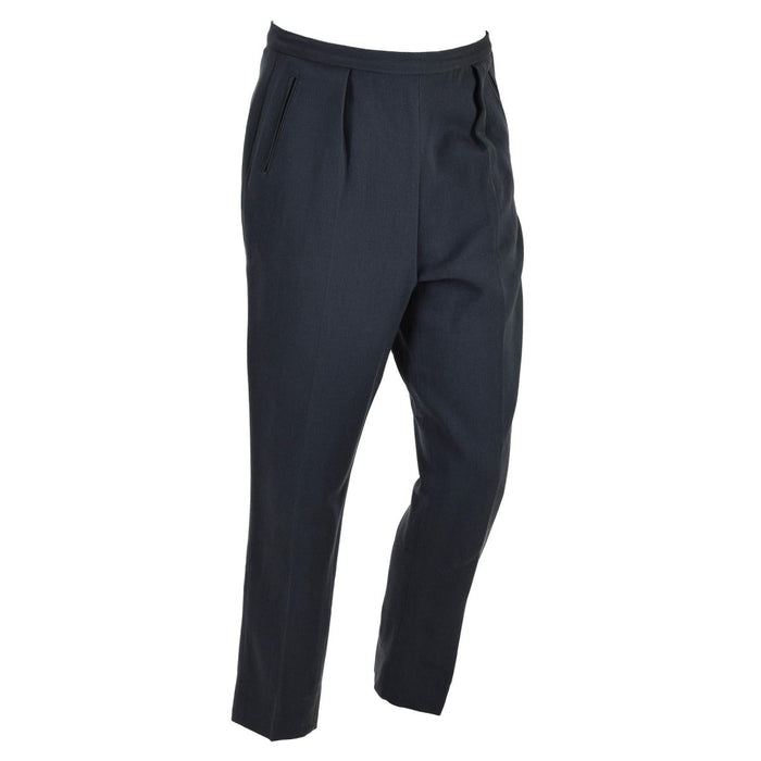 Pantaloni formali militari originali svedesi con tasche tagliate e pieghe sul davanti blu - GoMilitar