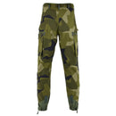 Original Swedish Military M90 Splinter camouflage field combat pants with reinforced knees and cargo pockets