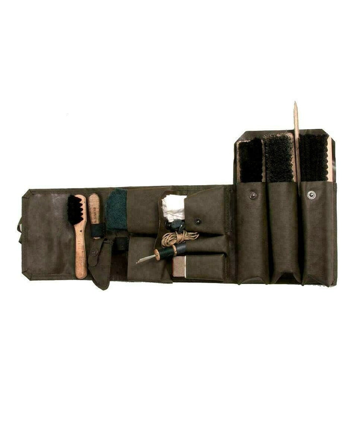 Set lucido da scarpe originale dell'esercito svizzero con custodia Set di spazzole per stivali in pelle - GoMilitar