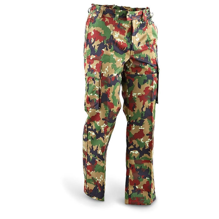Pantaloni originali dell'esercito svizzero M83 pantaloni da campo Alpenflage Camo Svizzera - GoMilitar