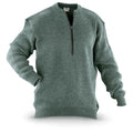 Pullover dell'esercito svizzero originale M74 maglione di lana vergine grigio grigio con cerniera