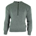 Pullover dell'esercito svizzero originale M74 maglione di lana vergine grigio grigio con cerniera
