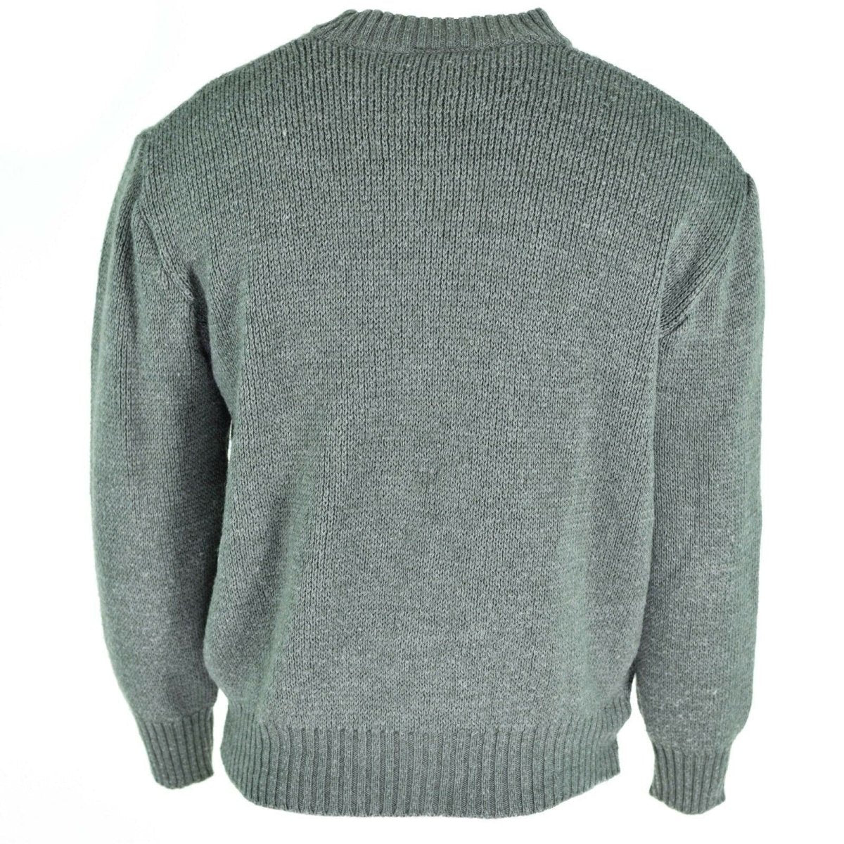 Pullover dell'esercito svizzero originale M74 maglione di lana vergine grigio grigio con cerniera