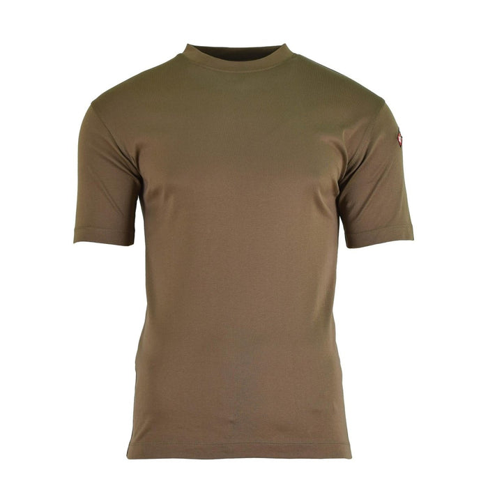 T-shirt originali dell'esercito svizzero Camicia sportiva traspirante kaki ad asciugatura rapida in eccedenza - GoMilitar