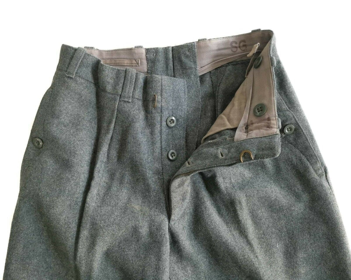 Pantaloni di lana dell'esercito svizzero originali Pantaloni di campo in surplus militare Svizzera