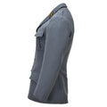 Giacca formale militare svizzera originale con spalline sulle spalle dal design a 4 tasche grigio