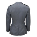 Giacca formale militare svizzera originale con spalline sulle spalle dal design a 4 tasche grigio