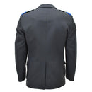 Giacca Formale Militare Svizzera Originale Design Vintage 4 Tasche Grigio Scuro