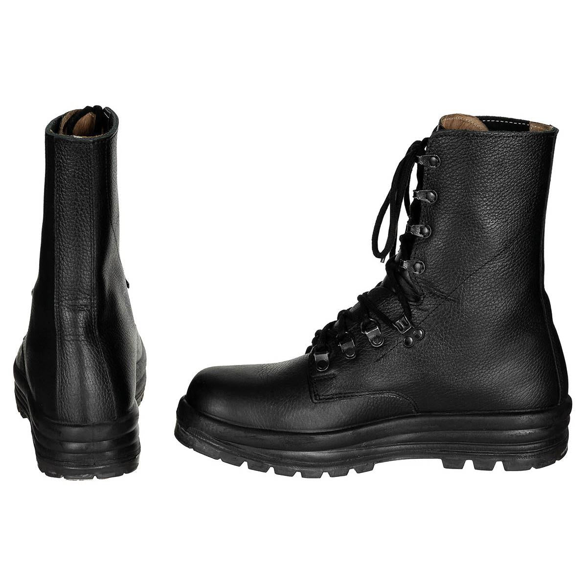 Stivali da combattimento originali svizzeri militari M95 in pelle Army Surplus Issue neri