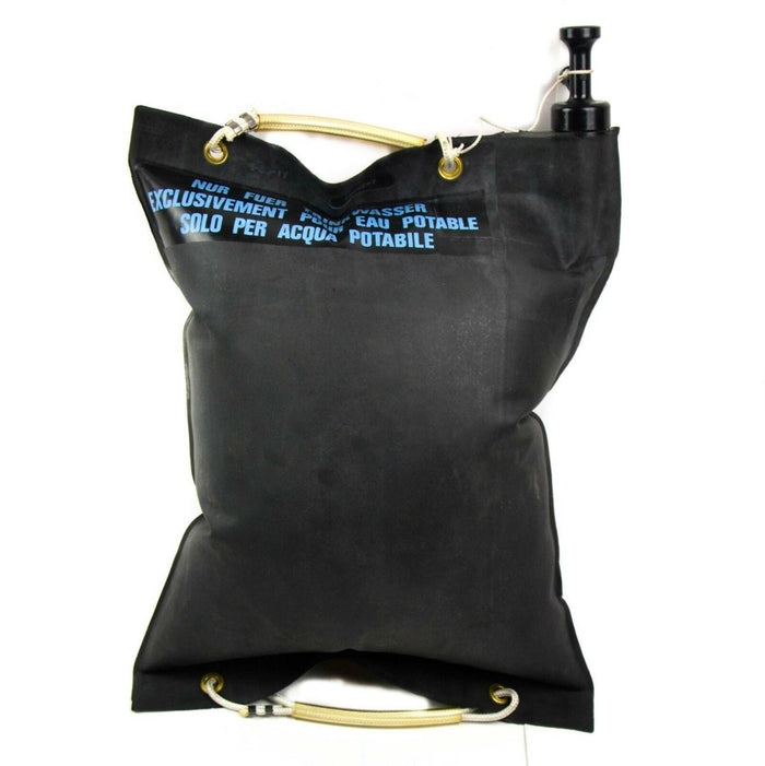 Borsa Watter in gomma originale militare svizzera da 20 litri, surplus militare, rilasciata nera - GoMilitar