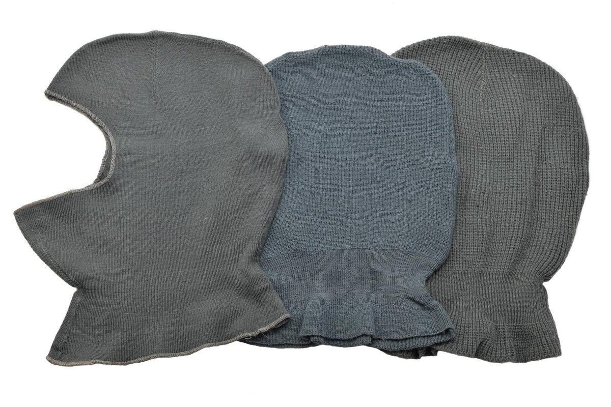 Originale Swiss Military Wool Balaclava Maschera invernale calda leggera Grigio elastico