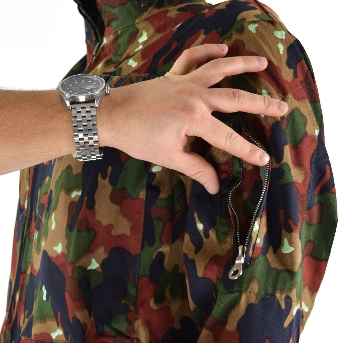 Originale Swiss Svizzera Svizzera Alpen Attreta coperta di petroliera Emissione militare