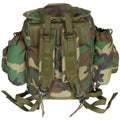 Zaino originale dell'esercito turco da 40 litri, tasche frontali, tessuto Cordura Woodland Camo