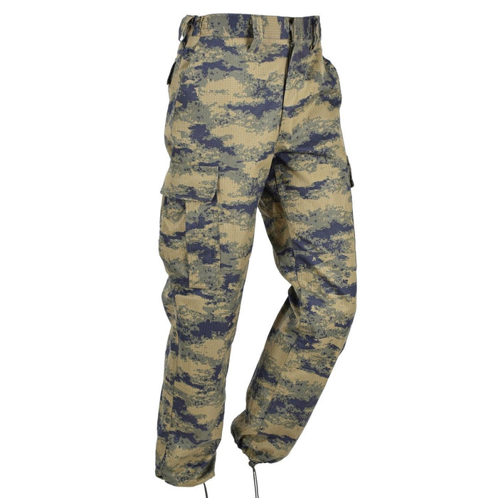 Pantaloni tattici ripstop da combattimento originali mimetici digitali blu dell'esercito turco - GoMilitar