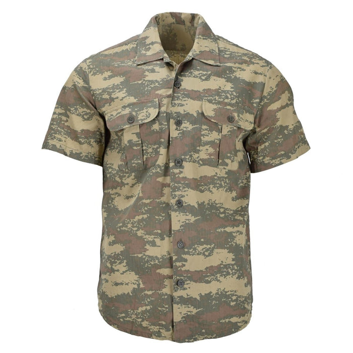 Magliette da campo originali dell'esercito turco, resistenti, ripstop, mimetiche, a maniche corte, tattiche - GoMilitar