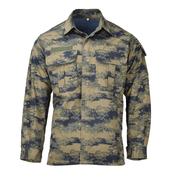 Giacca tattica originale dell'esercito turco blu mimetico digitale resistente ripstop - GoMilitar