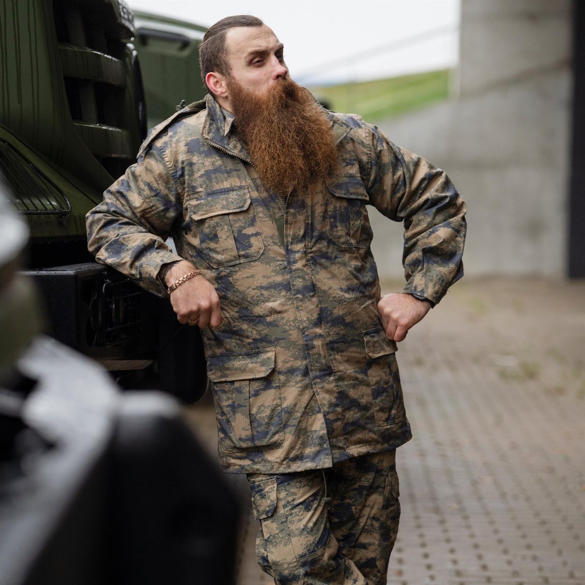 Parka mimetico digitale militare originale turco con fodera tattica in ripstop resistente