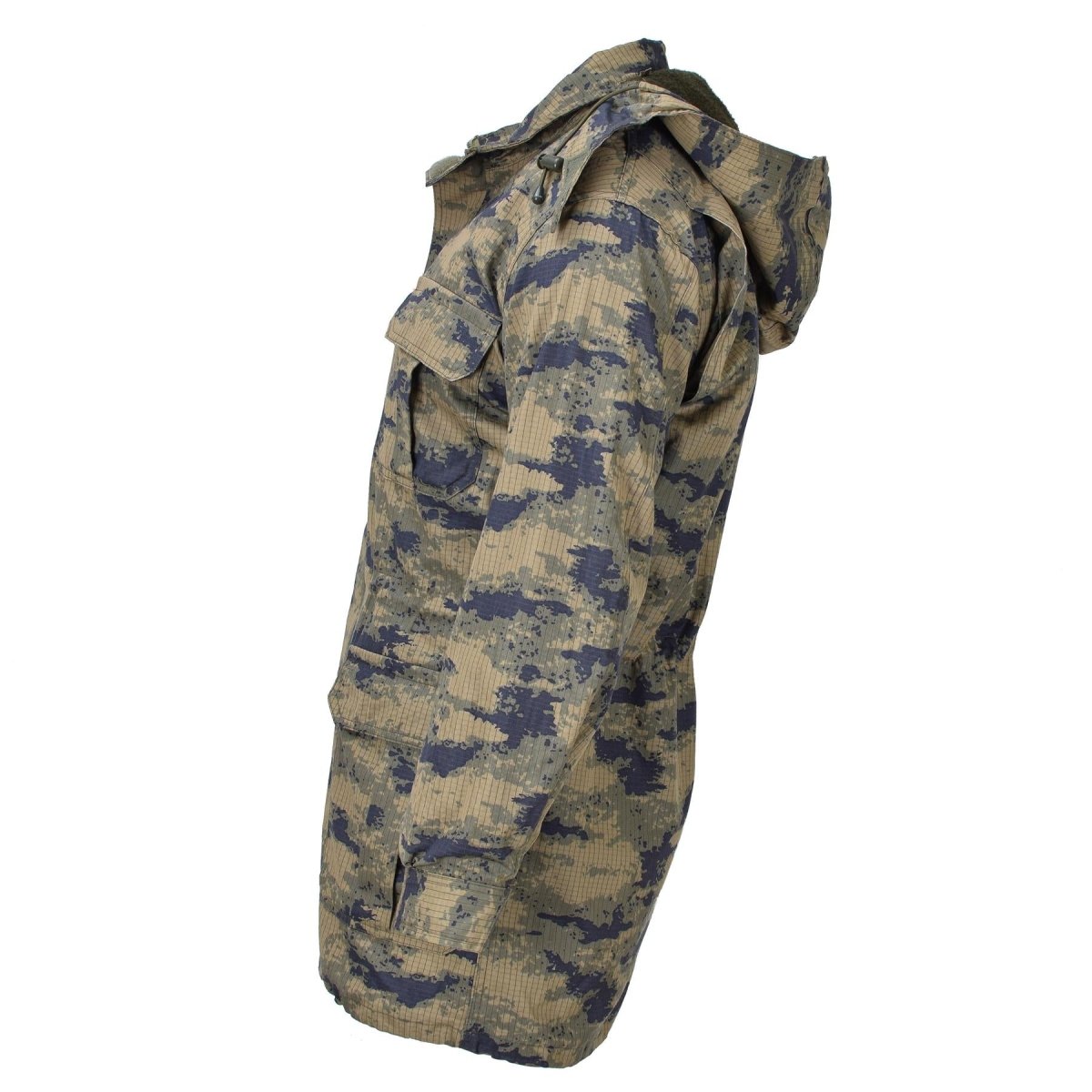 Parka mimetico digitale militare originale turco con fodera tattica in ripstop resistente