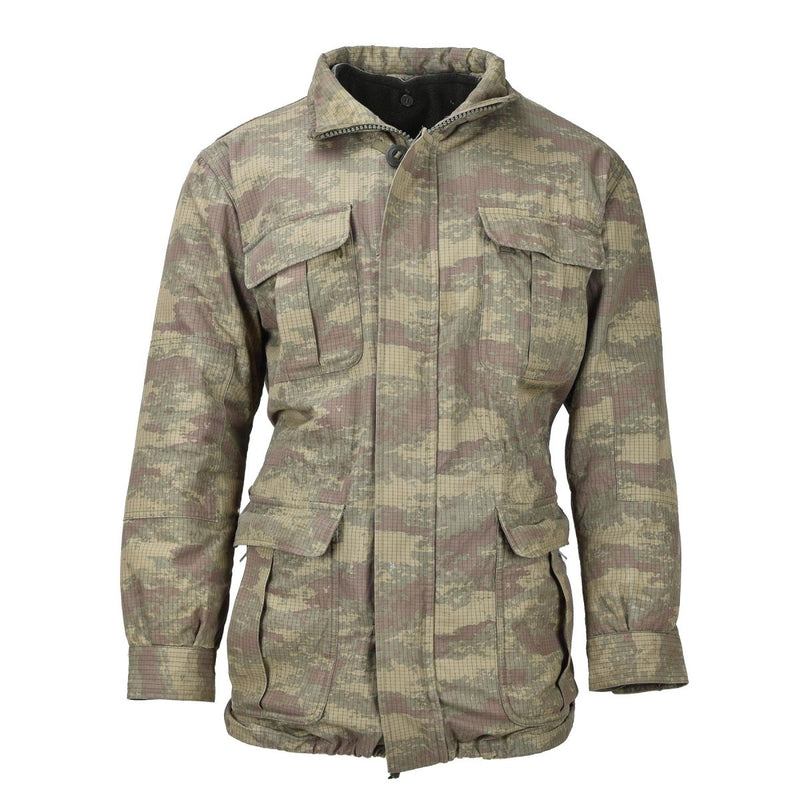 Original Turkish military paratroopers jacket parka camo ripstop lined army - GoMilitar