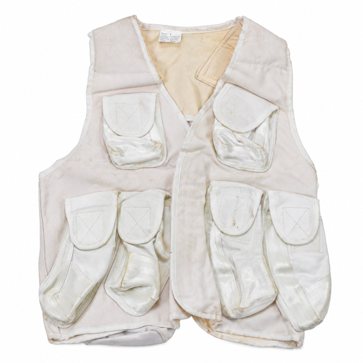 Gilet tattico militare turco originale multi-tasca da campo bianco