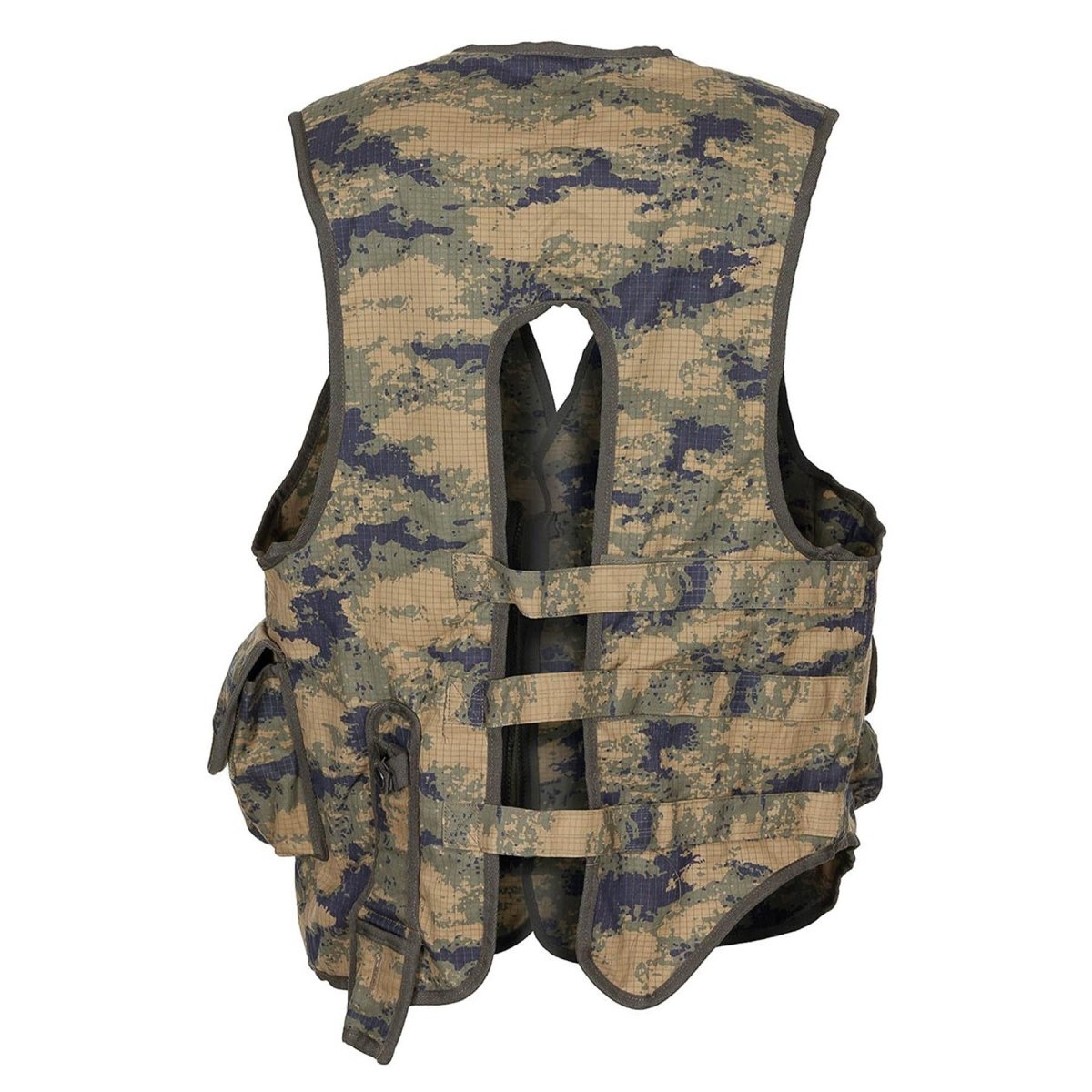 Gilet militare turco originale 8 tasche attaccate imbottitura sulle spalle M2018 Camo