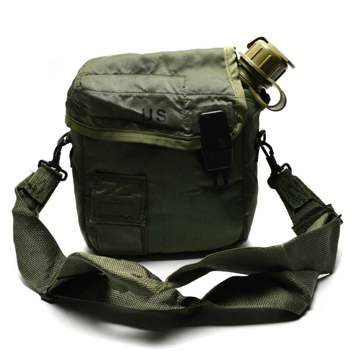 Borraccia da 2 QT da mensa originale dell'esercito americano con custodia Olive OD USA surplus - GoMilitar
