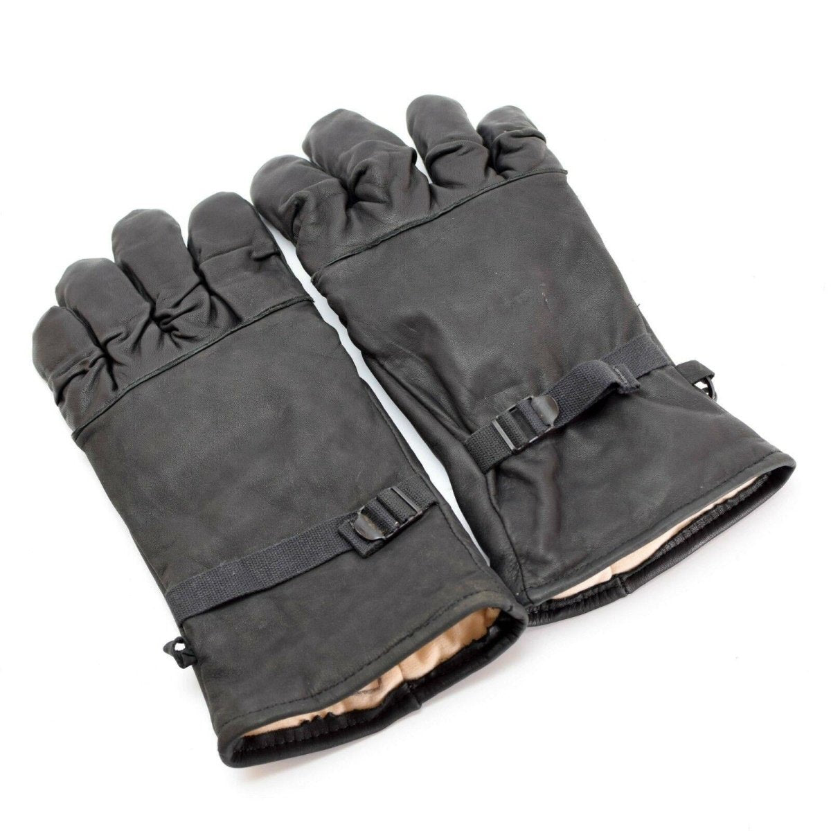 Guanti di pelle di combattimento dell'esercito americano originale Guido numero militare in pelle nera