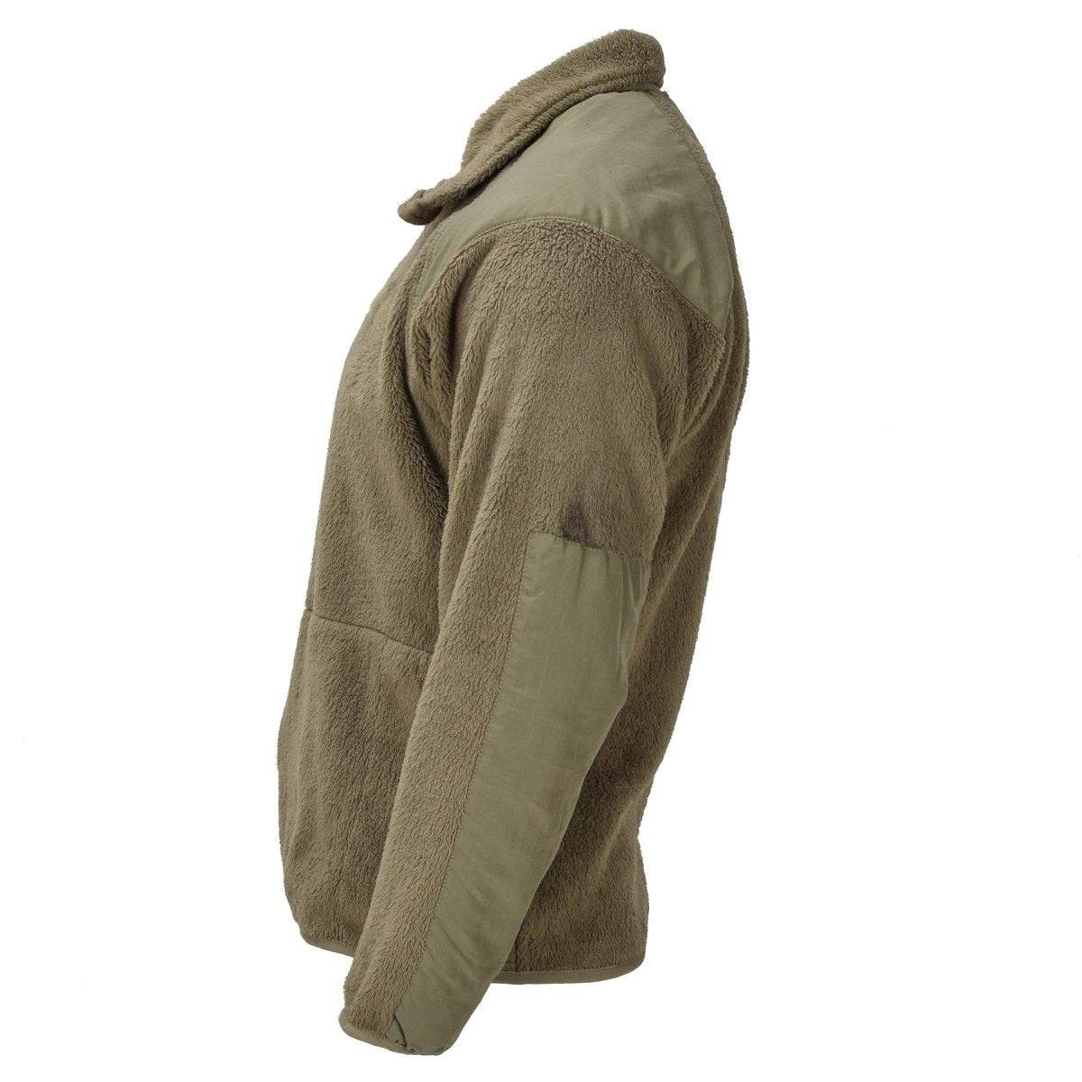 Giacca in pile tattica originale per la stagione fredda dell'esercito americano, spalle rinforzate verde oliva