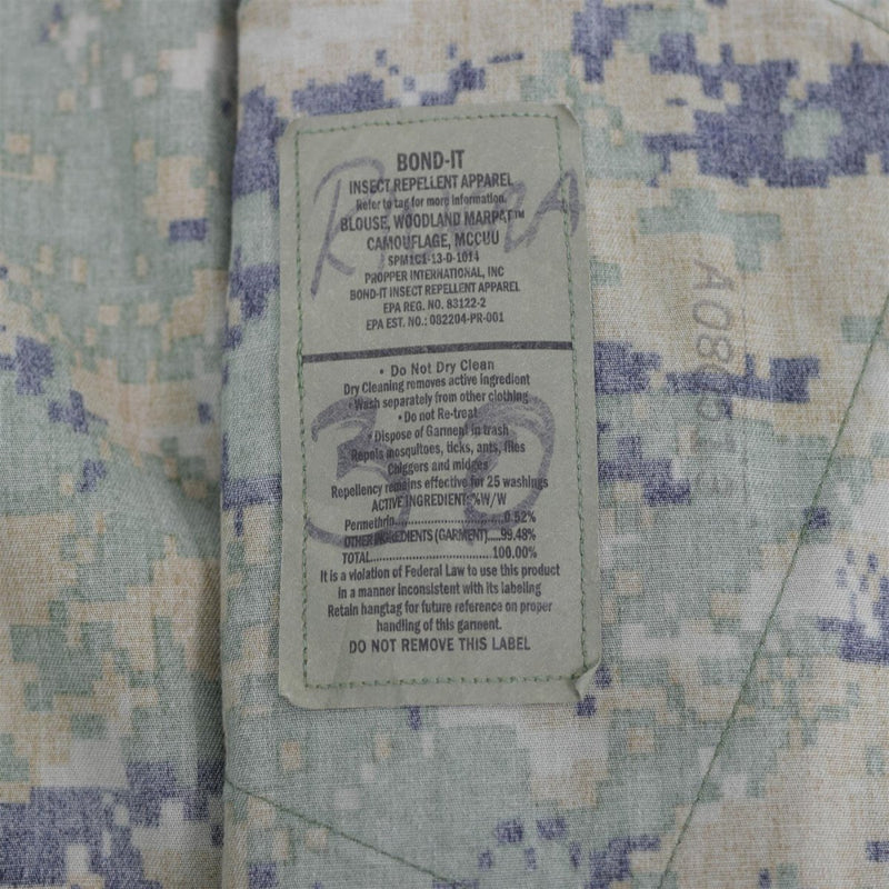 Giacca per truppe dell'esercito americano originale BDU Digital Woodland Camo Shirt IMBIET