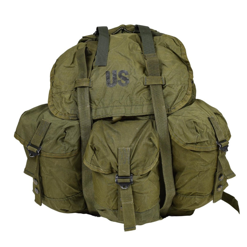 Original U.S. Military 50l Tactical Backpack 3 Outer Gear Pouches Olive Color - GoMilitar