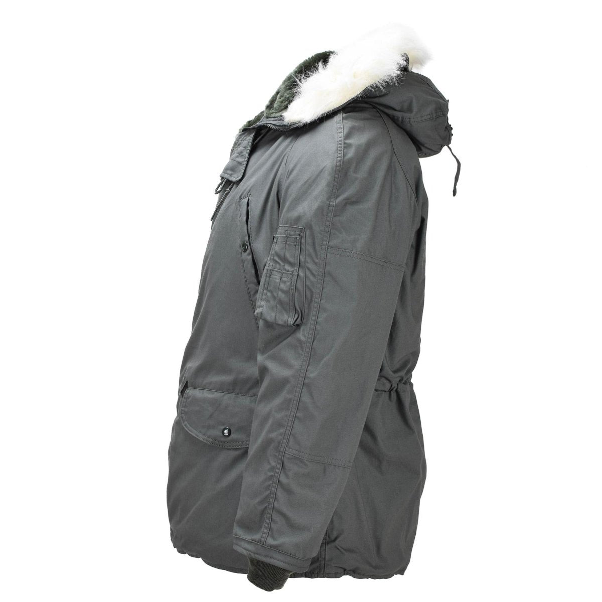 Parka originale militare statunitense N-3B per la stagione fredda, resistente al vento, verde oliva
