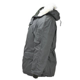 Parka originale militare statunitense N-3B per la stagione fredda, resistente al vento, verde oliva