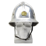 Originale Yugoslavia Military Grey Alluminio Fireman Helmet Red Badge Army Army
